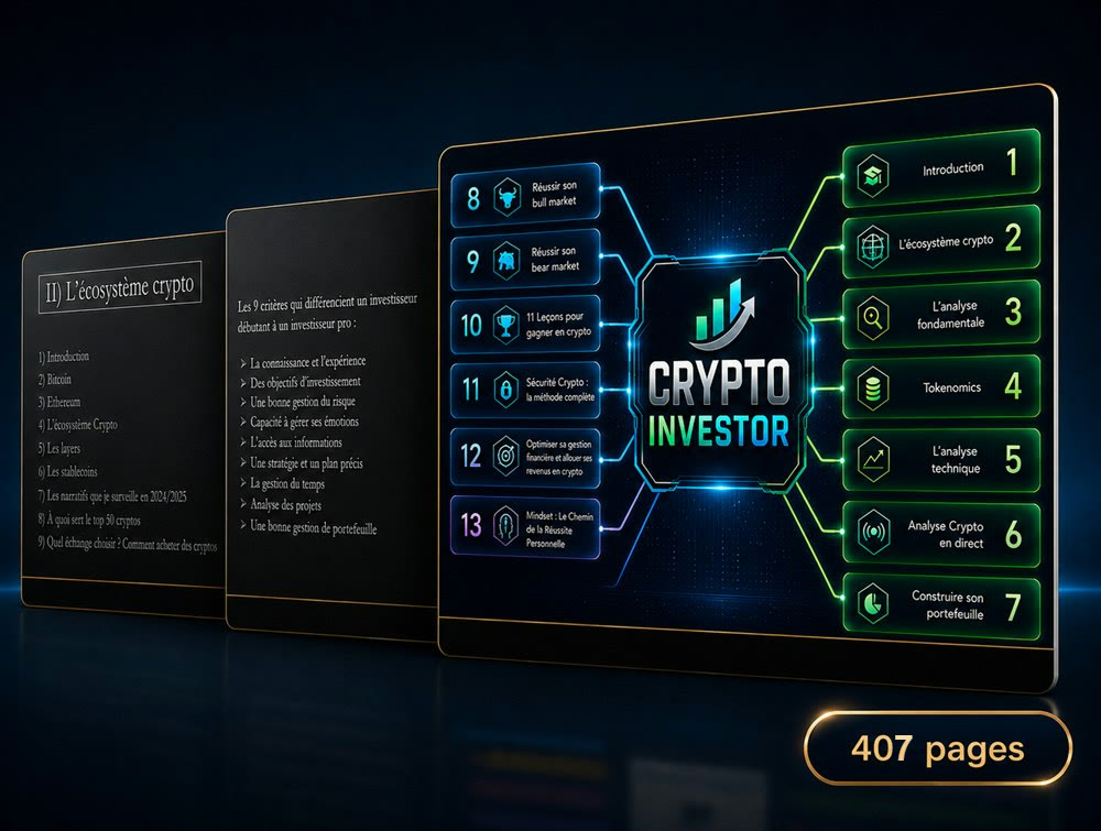 Le support écrit de 407 pages de CRYPTO INVESTOR